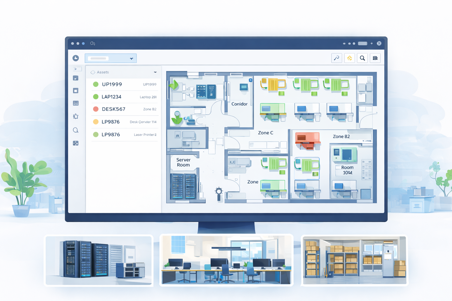 Asset visibility on AutoCAD floor plans