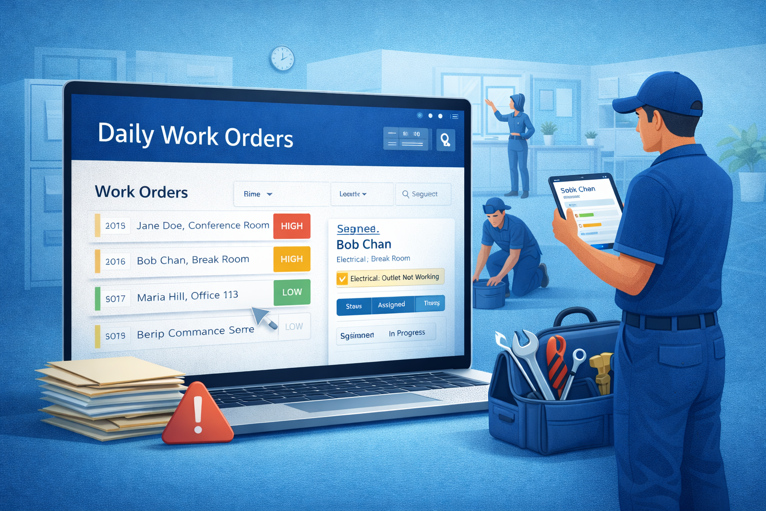 Daily maintenance work orders