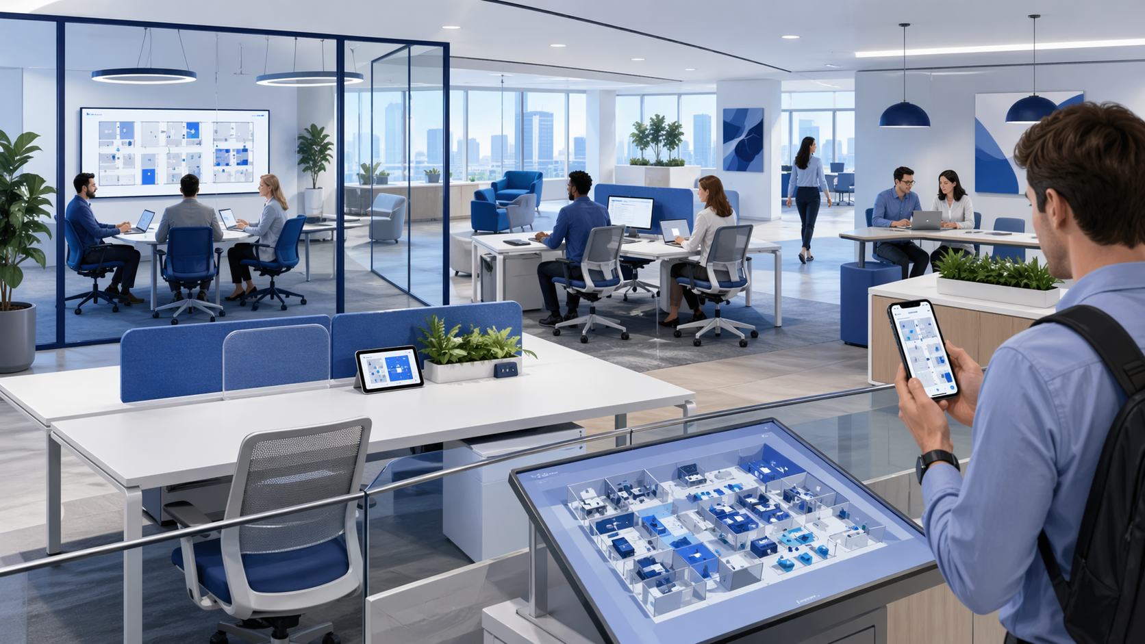 Hybrid workplace reservation experience