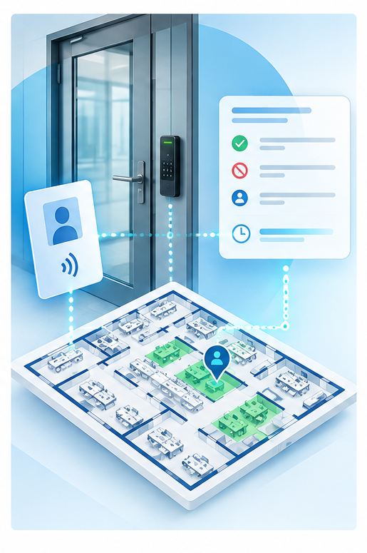 C-CURE access control connected to a CADapultFM floor plan