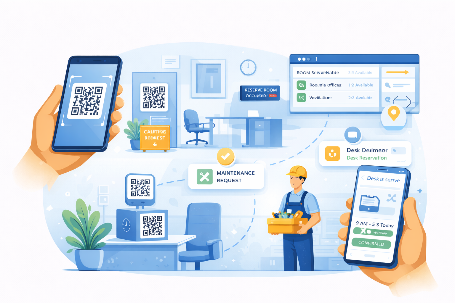 QR-powered facilities management