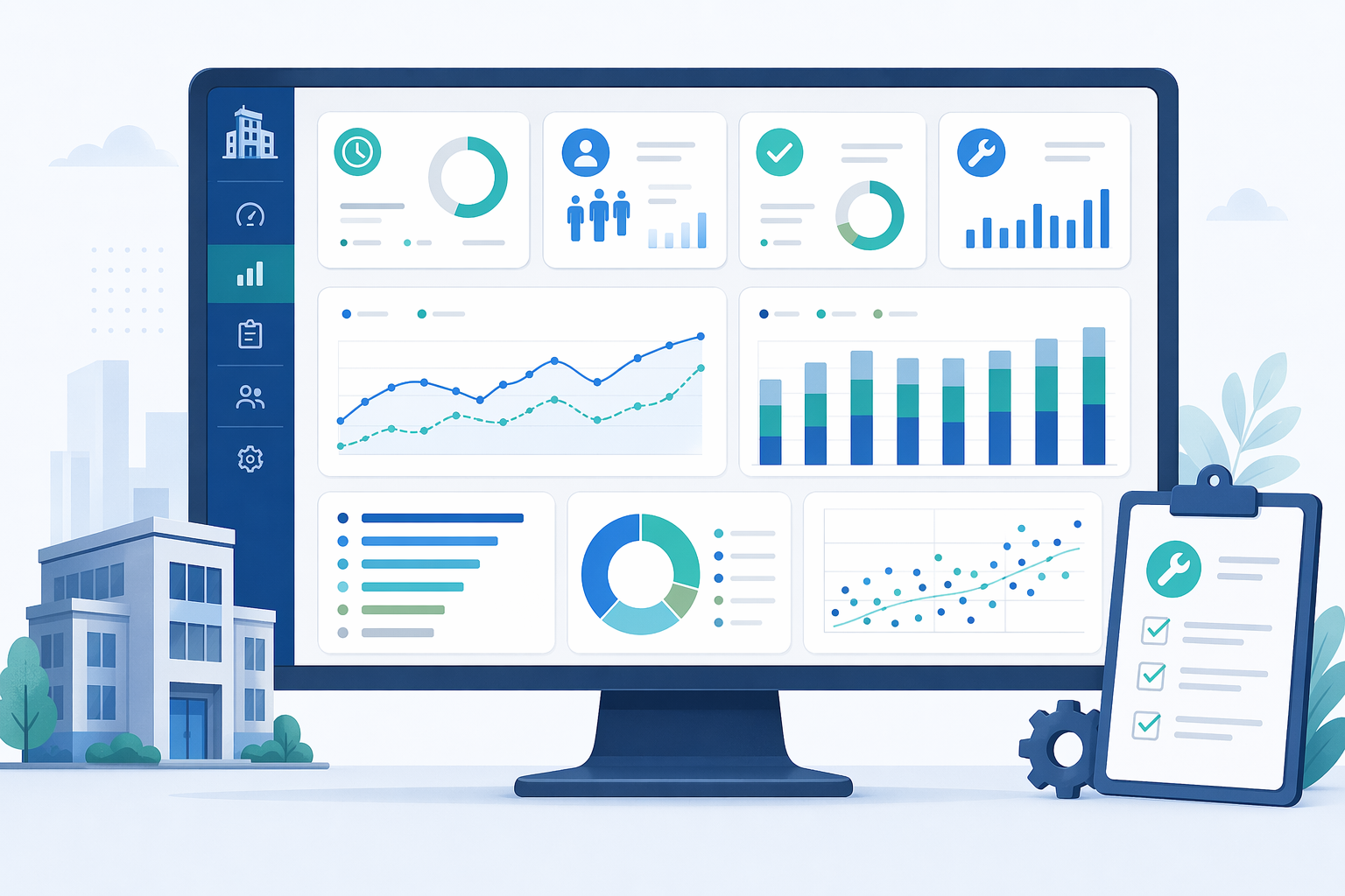 Maintenance benchmarking and completion reports