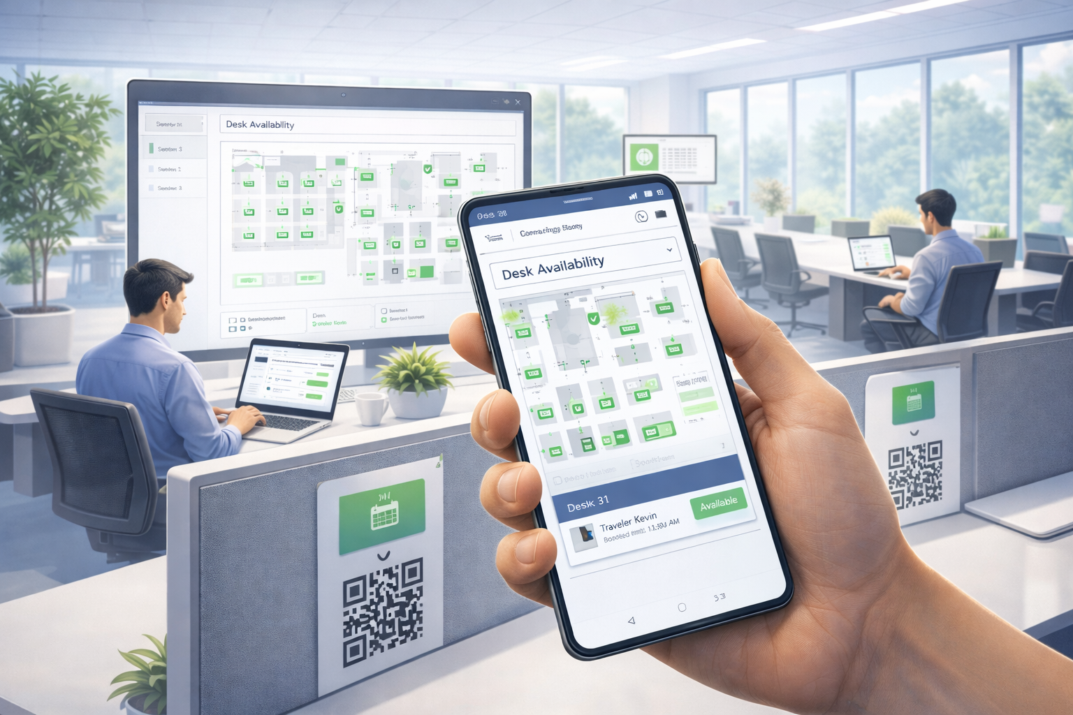 Live workplace availability and reservations