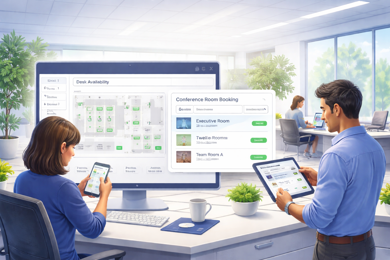 Desk and workspace reservations